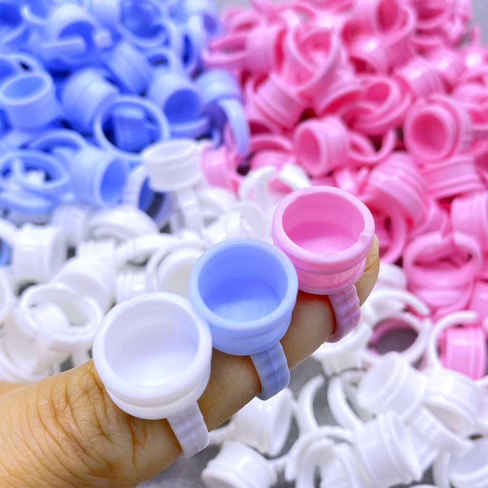 Eyelash Extension Glue - 100Pcs Glue Rings For Lashes Grafting