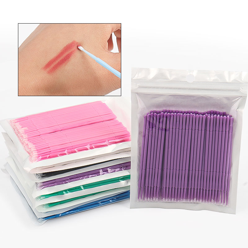 Eyelash Extension Glue - 100PCS/Bag Bamboo Eyelash Extension Cleaning Swabs