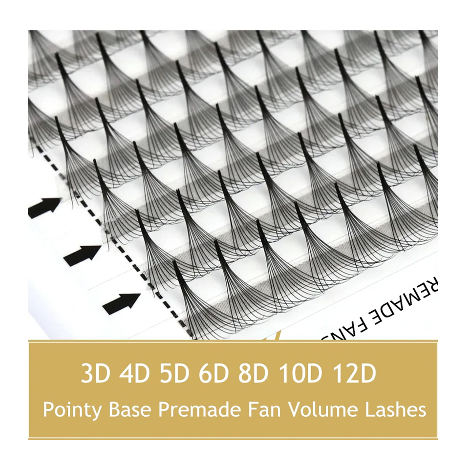 Eyelash Extension Remover At Home - RUJADE Pointy Narrow Base Premade Fans