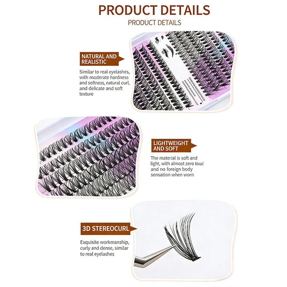 Natural Look False Eyelashes W - огляд і ціна Eyelash Extension Kits