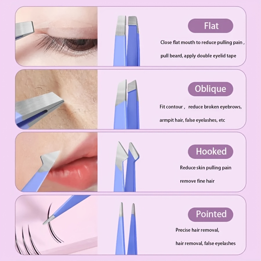 5pcs Set Purple Stainless Stee - огляд і ціна Eyelash Extension Removal