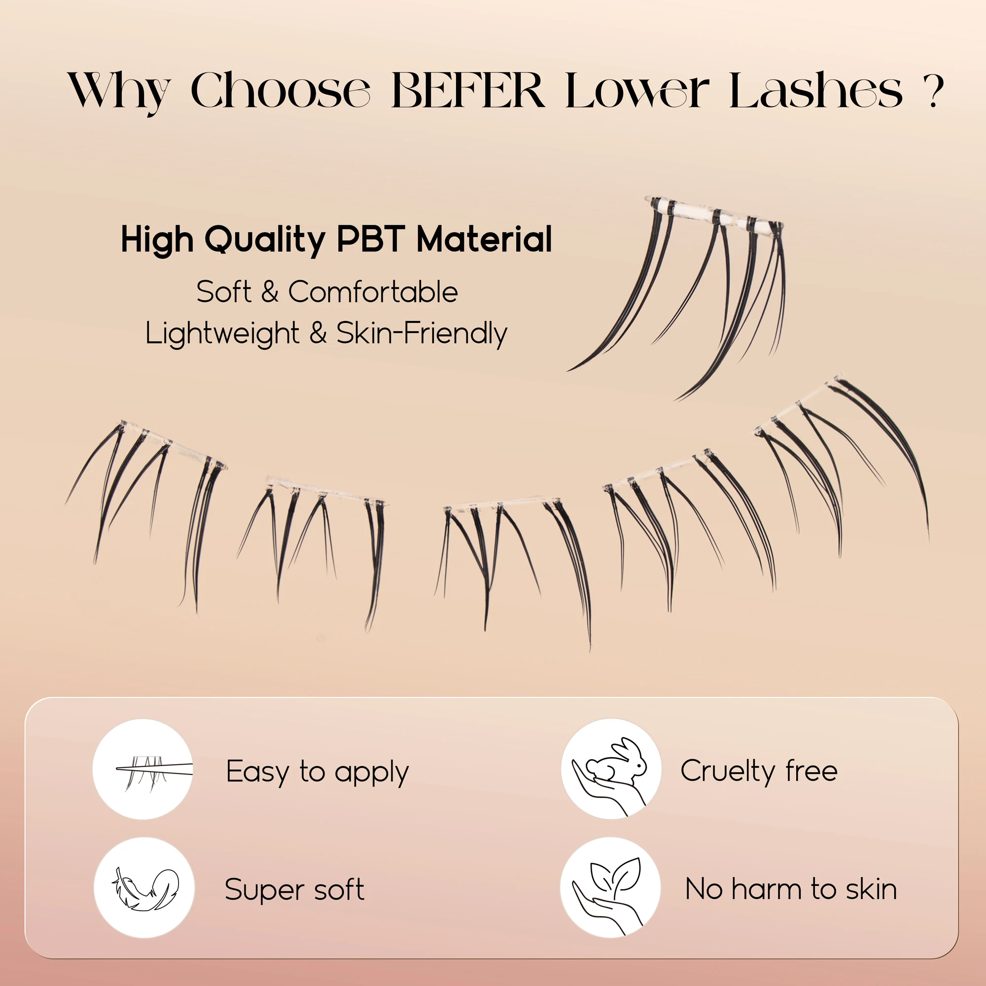 Befer No Glue Needed Lower Las - огляд і ціна Eyelash Extension Glue