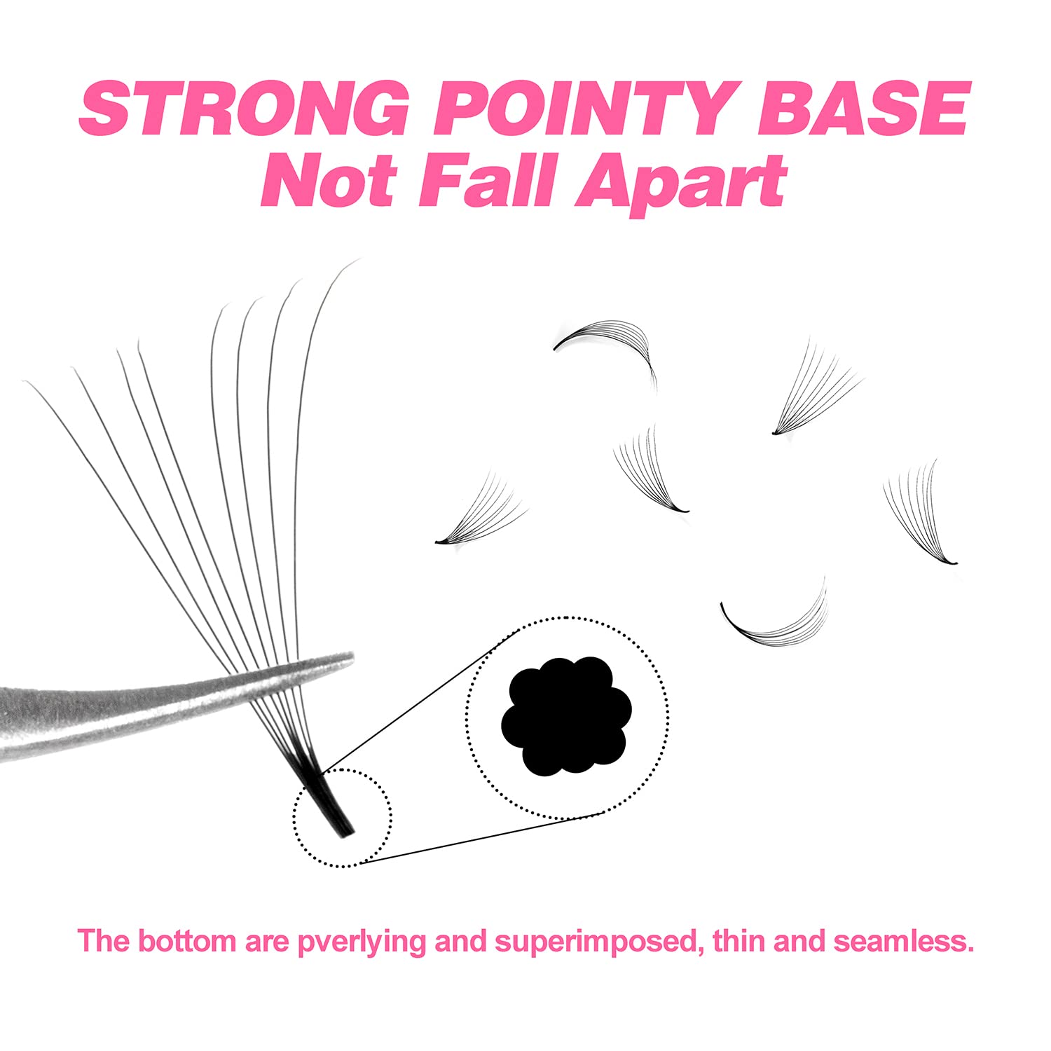 TDANCE 600 Fans Loose Fan Mixe - огляд і ціна Eyelash Extension Double Lash