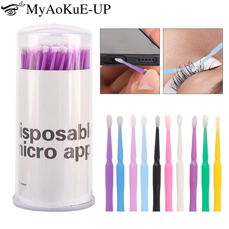100pcs Disposable Eyelash Brus - огляд і ціна Eyelash Extension Options