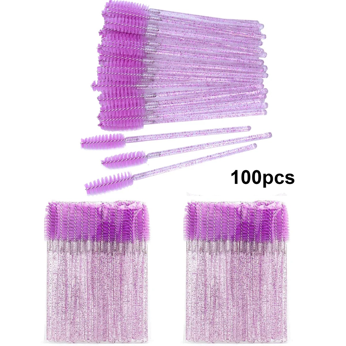 100pcs Disposable Eyelash Brus - огляд і ціна Eyelash Extension Options