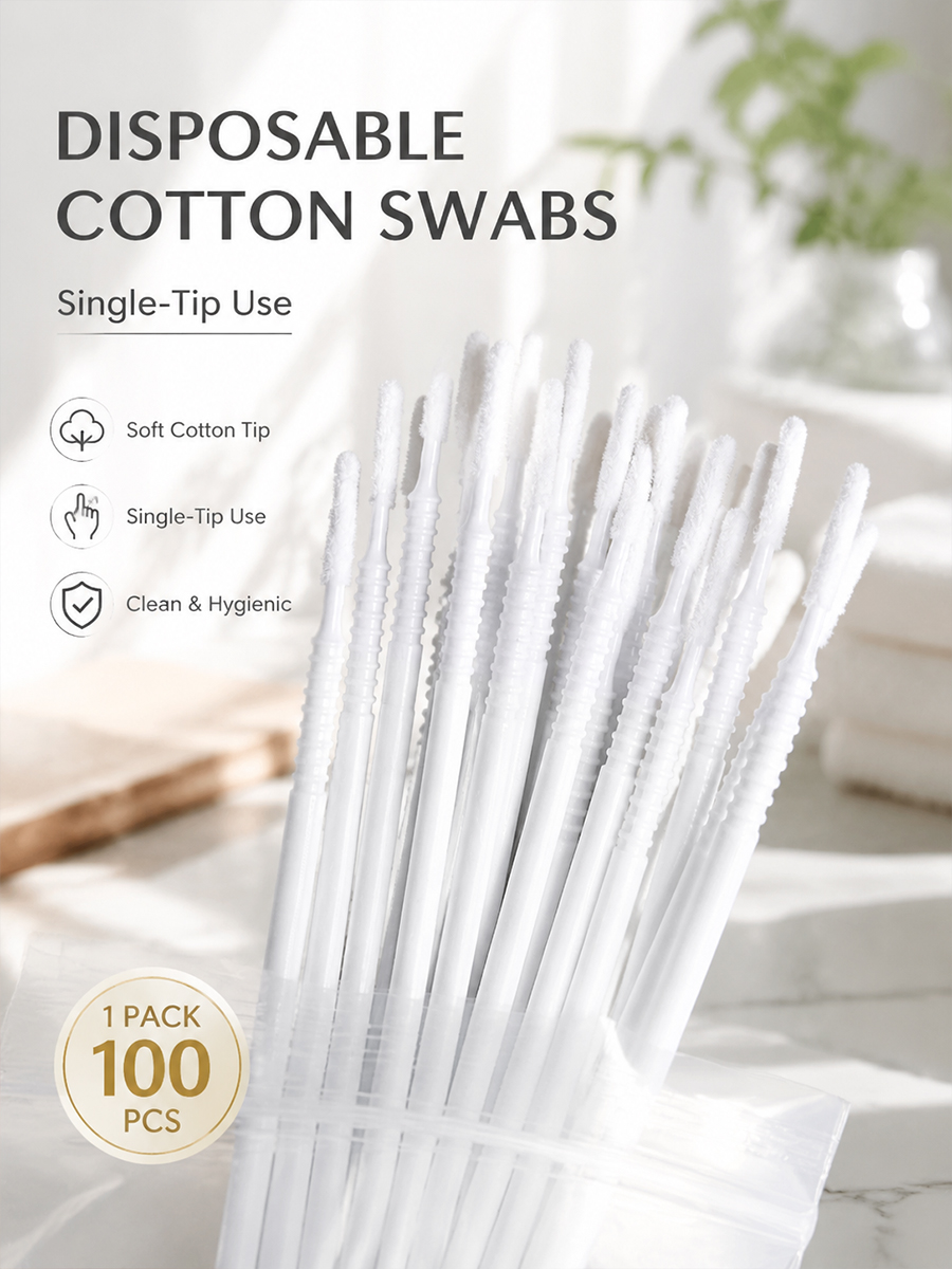 Disposable Long Cotton Swabs E - огляд і ціна Eyelash Extension Removal
