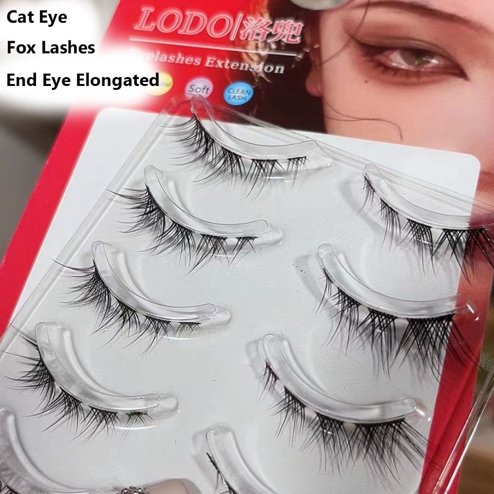 5Pairs 3D Mink Cat Eye Lashes  - огляд і ціна Eyelash Extension Volume Cat Eye