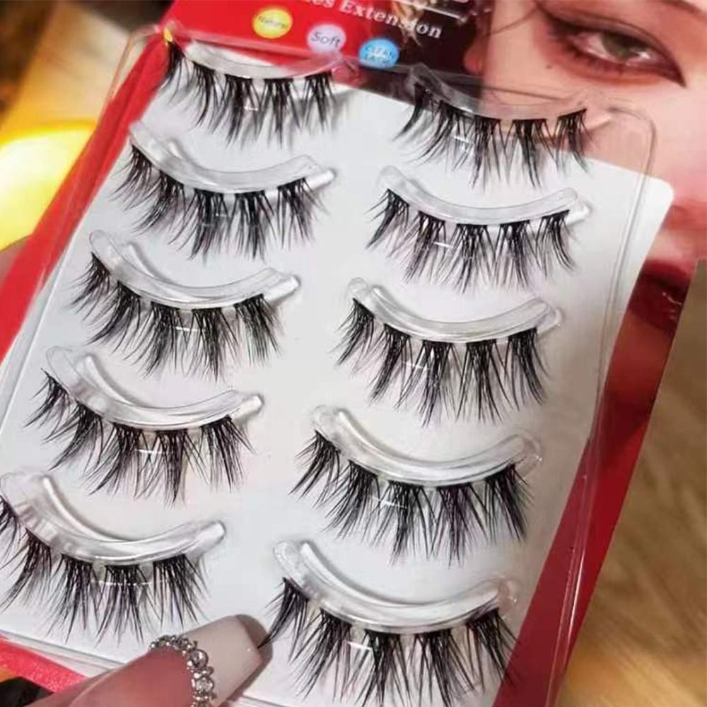 5Pairs 3D Mink Cat Eye Lashes  - огляд і ціна Eyelash Extension Volume Cat Eye
