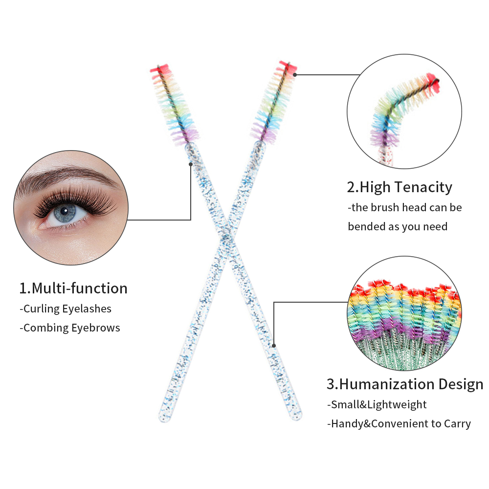50PCS Rainbow Crystal Eyelash  - огляд і ціна Eyelash Extension Remover At Home