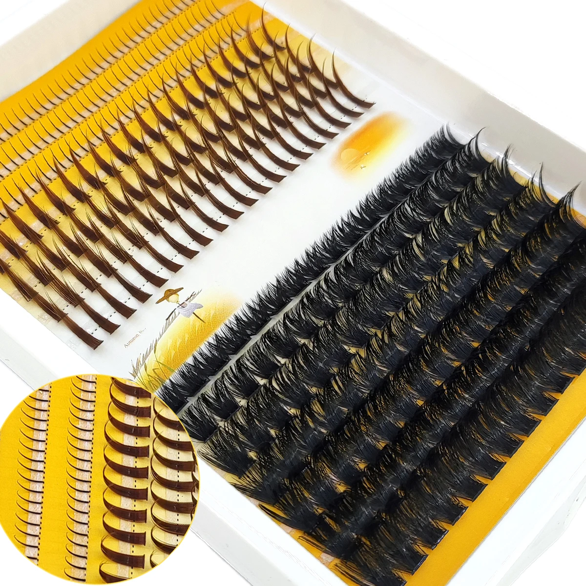 AMSDCN 60D-120D eyelash cluste - огляд і ціна Eyelash Extension Doll Eye