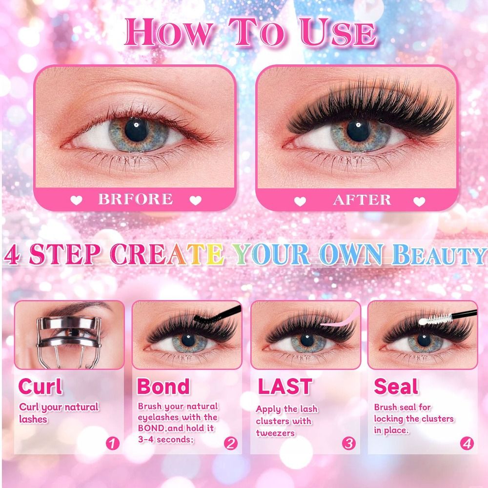 Natural Look False Eyelashes W - огляд і ціна Eyelash Extension Kits