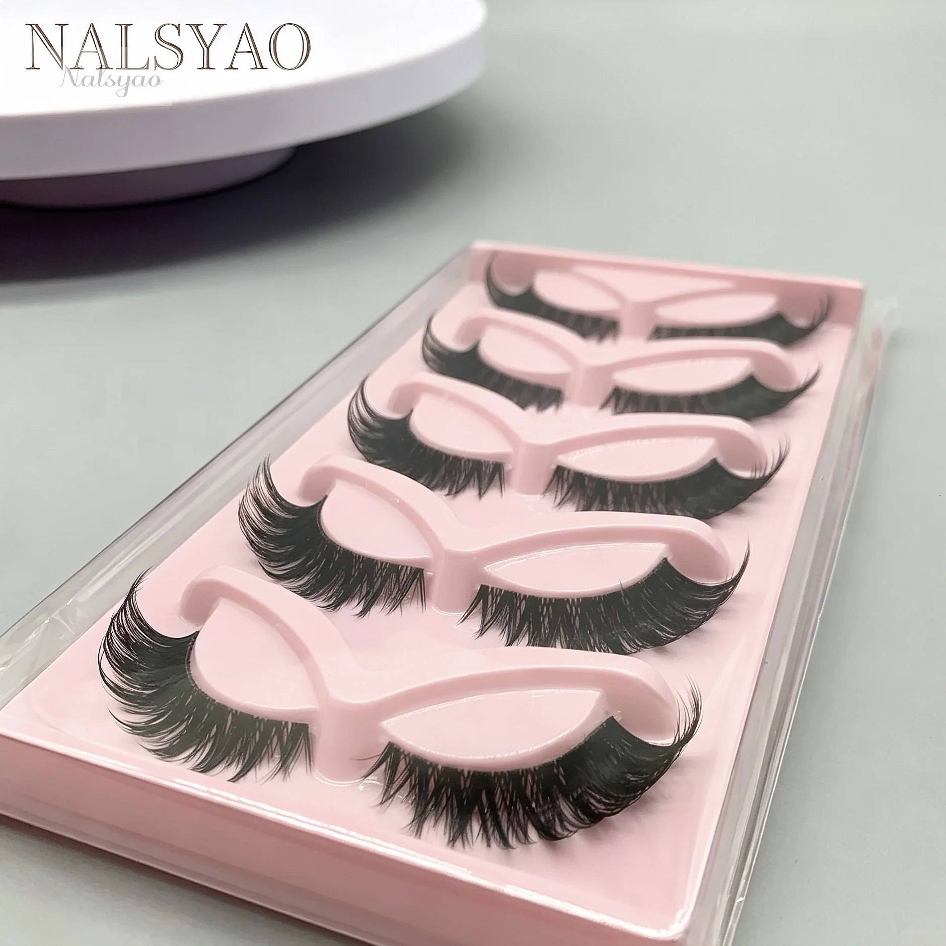 Hot Selling 5 Pairs Cat Eye La - огляд і ціна Eyelash Extension Volume Cat Eye