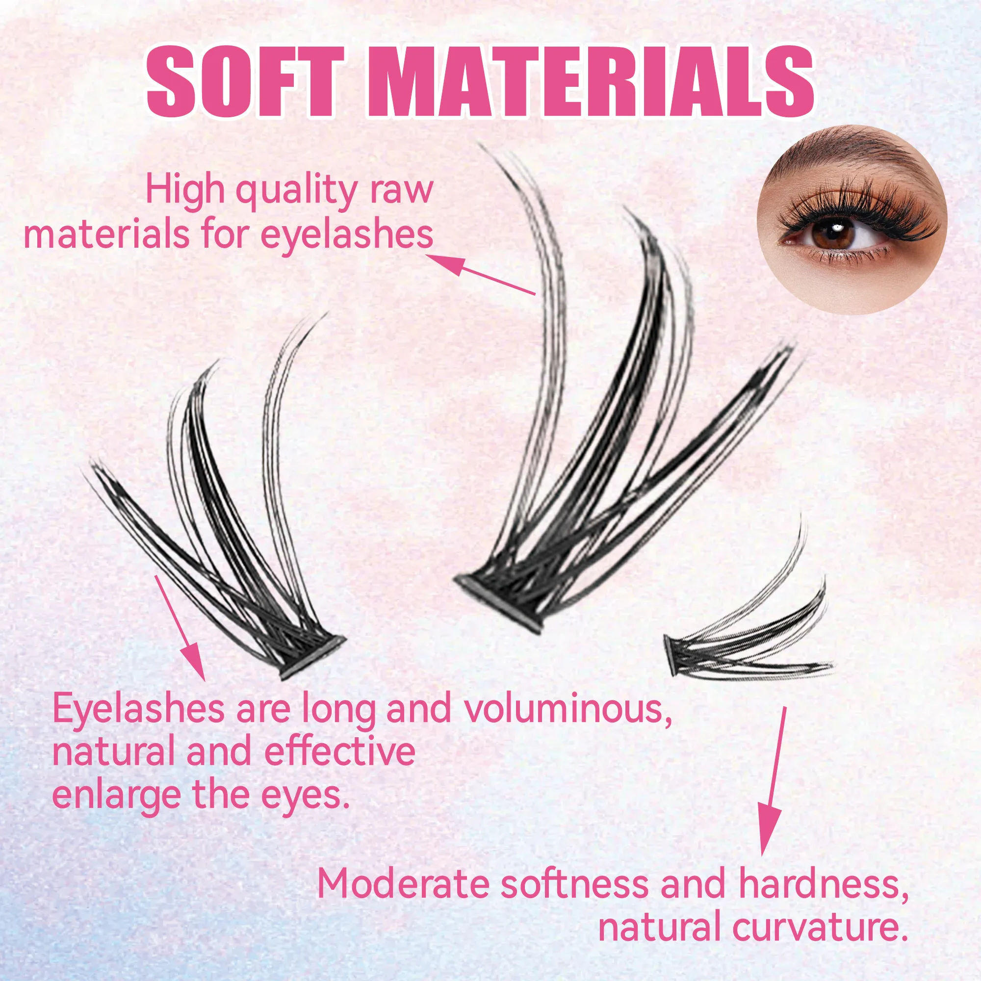 Eyelashes 200 PCS Clusters Las - огляд і ціна Eyelash Extension Remover At Home