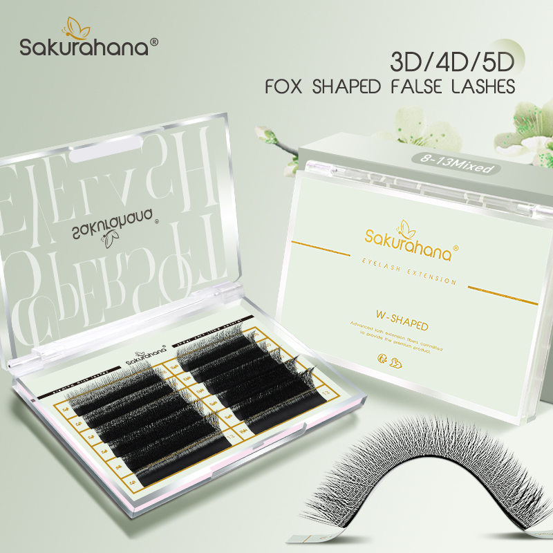 SAKURAHANA Fox 3D 4D 5D Shaped - огляд і ціна Eyelash Extension Volume Cat Eye