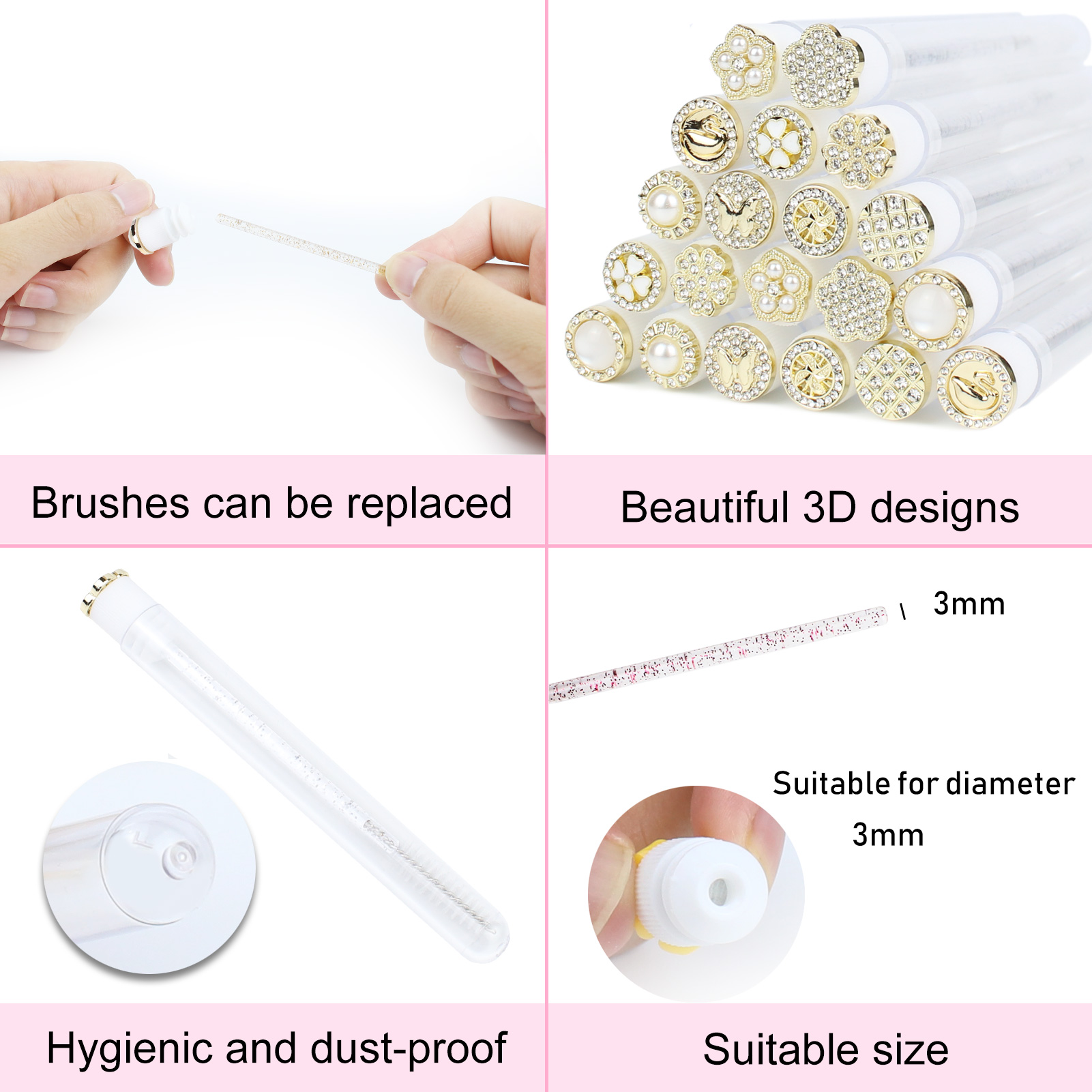 Mascara Wands Tube 30pcs Reusa - огляд і ціна Eyelash Extension Options