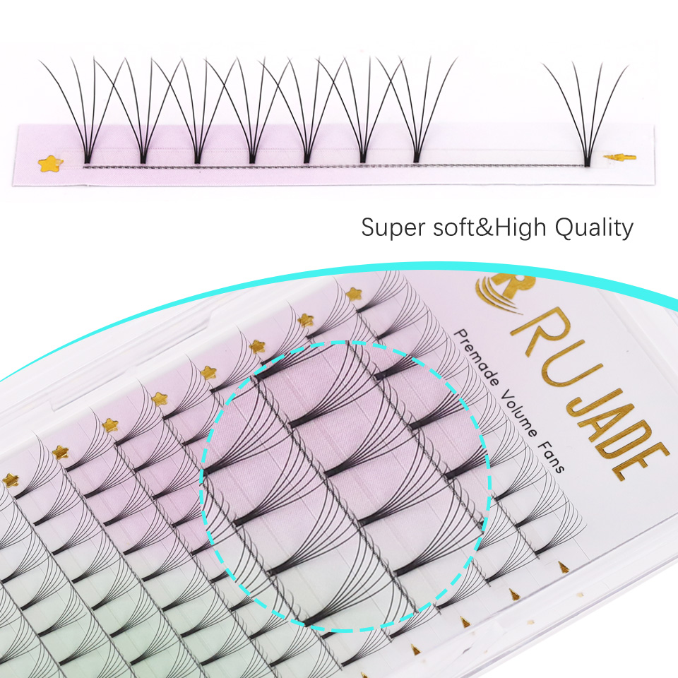 Rujade Premade Volume Fans Sho - огляд і ціна Eyelash Extension Double Lash