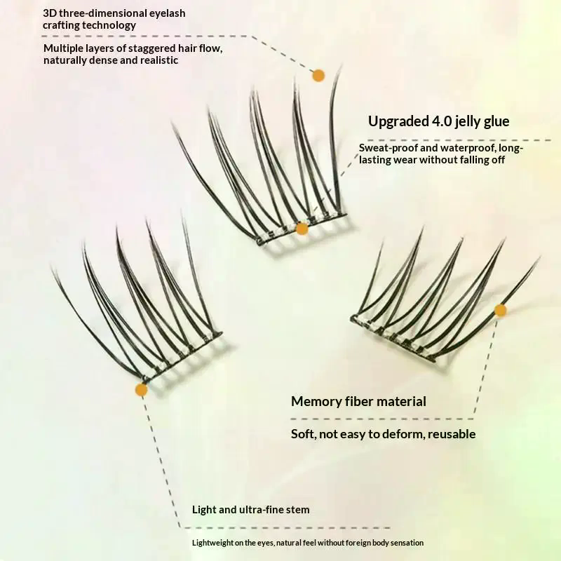 7 Rows Self-Adhesive Eyelashes - огляд і ціна Eyelash Extension Glue